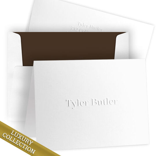 Luxury Tyler Folded Note Card Collection - Embossed